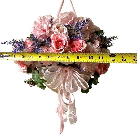 Handmade Pink Heart Hanging Flower Arrangement 108 - Picture 6 of 6